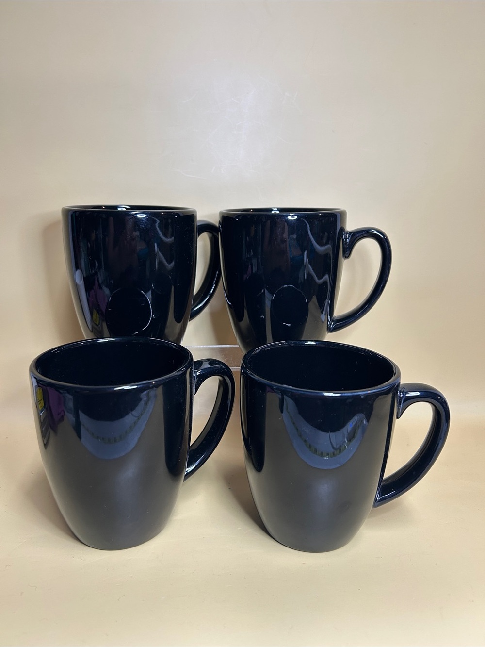 CORELLE coordinates URBAN BLACK/CITY BLOCK/FUSION BLACK COFFEE CUPS MUGS
- Set 4